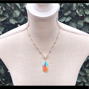 DABBY REID Tear Drop Crystal Necklace